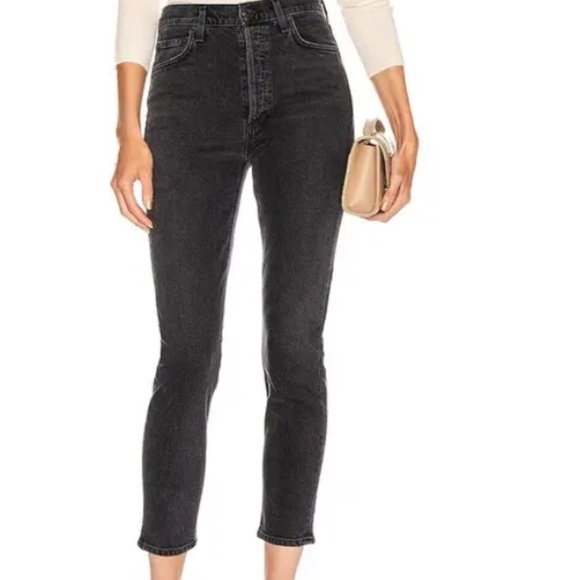 Agolde Denim - Agolde Nico High Rise Black slim fit jeans